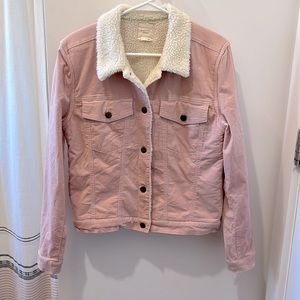 Harper Pink Corduroy Sherpa Jacket